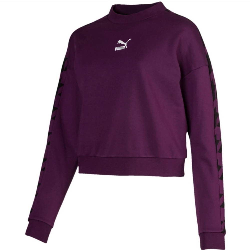 PUMA- Women's Trend AOP Crop Sweatshirt